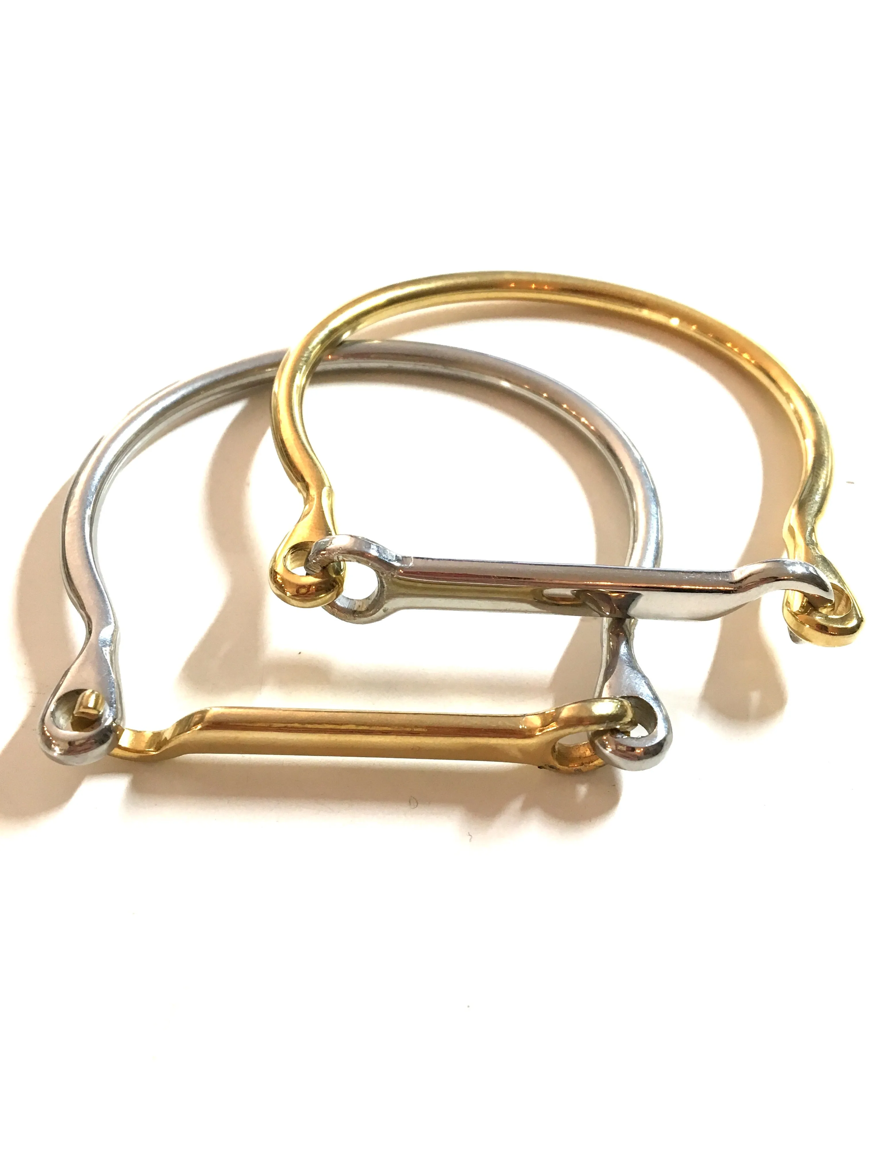 LUSITANO STIRRUP BANGLE - SILVER / GOLD | Equestrian Jewelry - AtelierCG