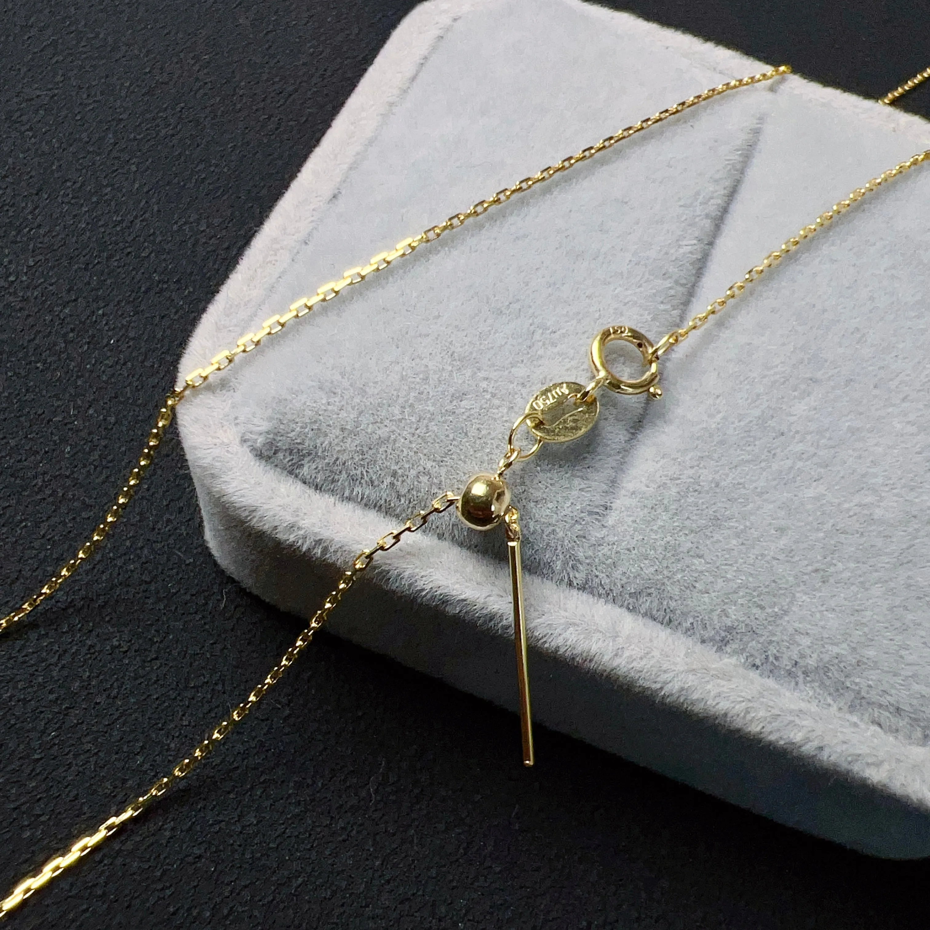 Make Your Own Creation - 18k Yellow Gold Necklace with Healing Stone Charms