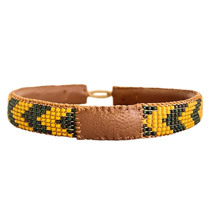 MEN BRACELET ARROW GREEN / MUSTARD