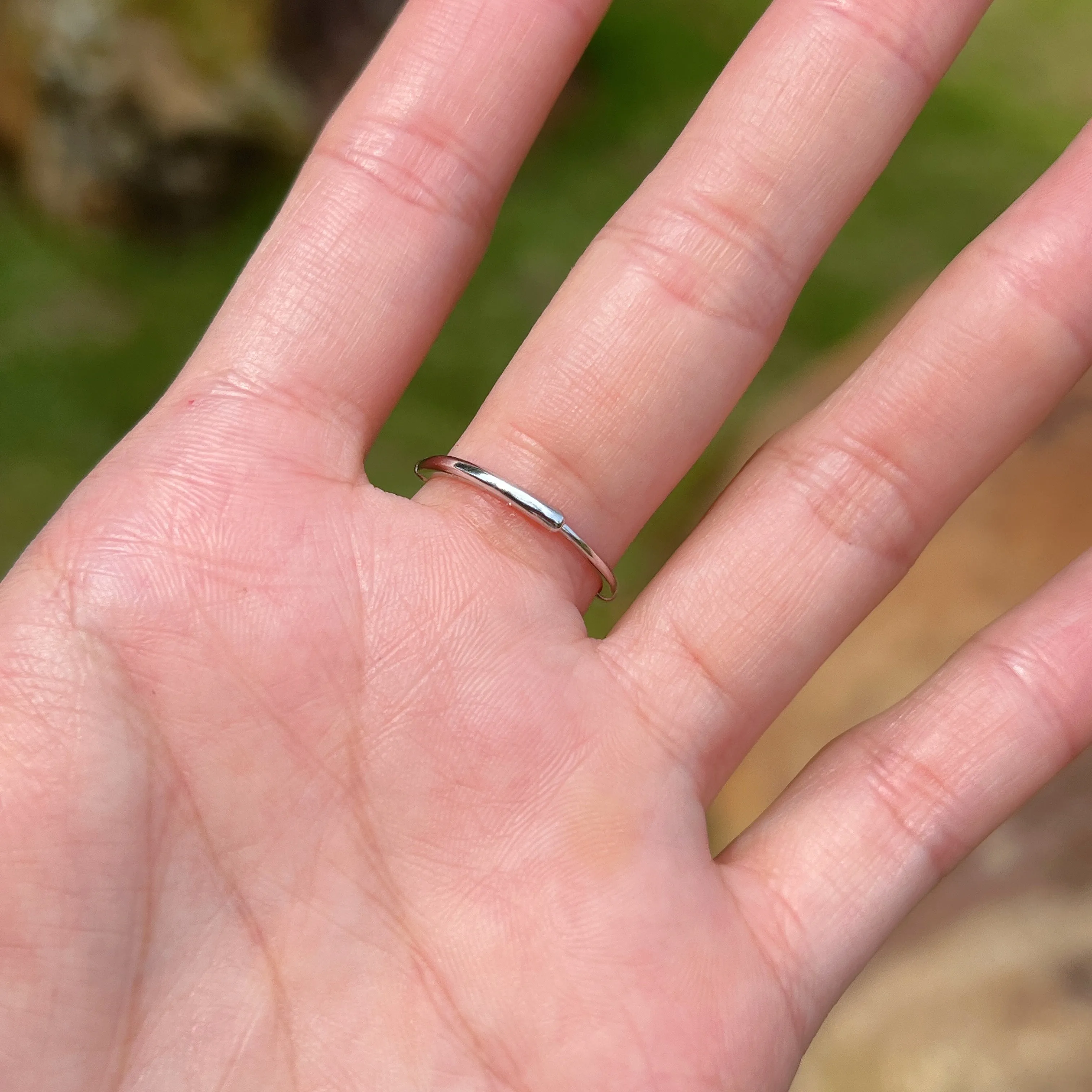 Natural Hetian Jade Sterling Silver Ring with Four Prongs Setting | Handmade Healing Gemstone Fashion Jewelry