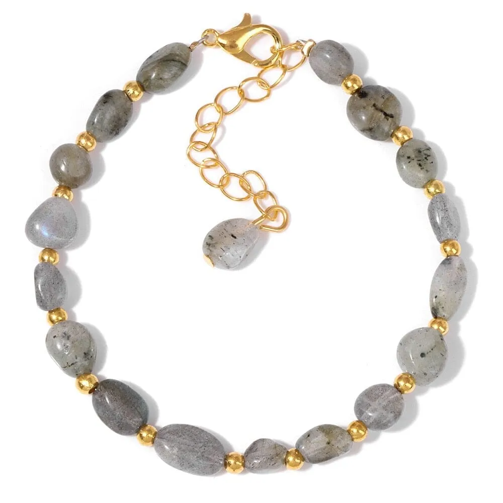 Natural Tiger Eye Stone Irregular Chip Bracelet