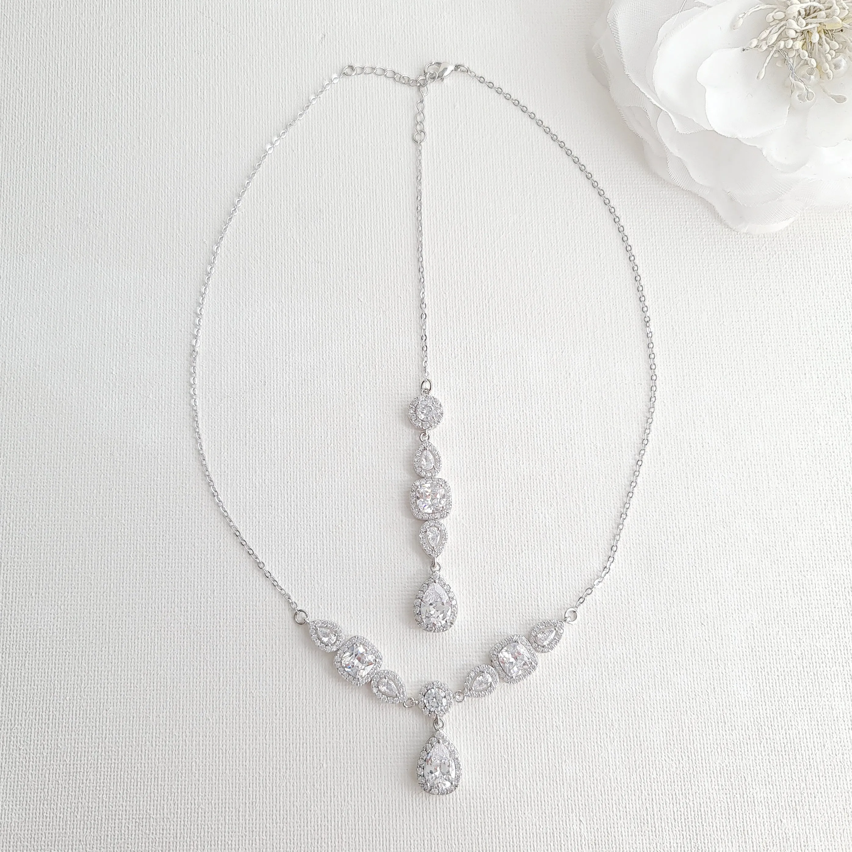 Necklace Set for Brides in Rose Gold- Gianna