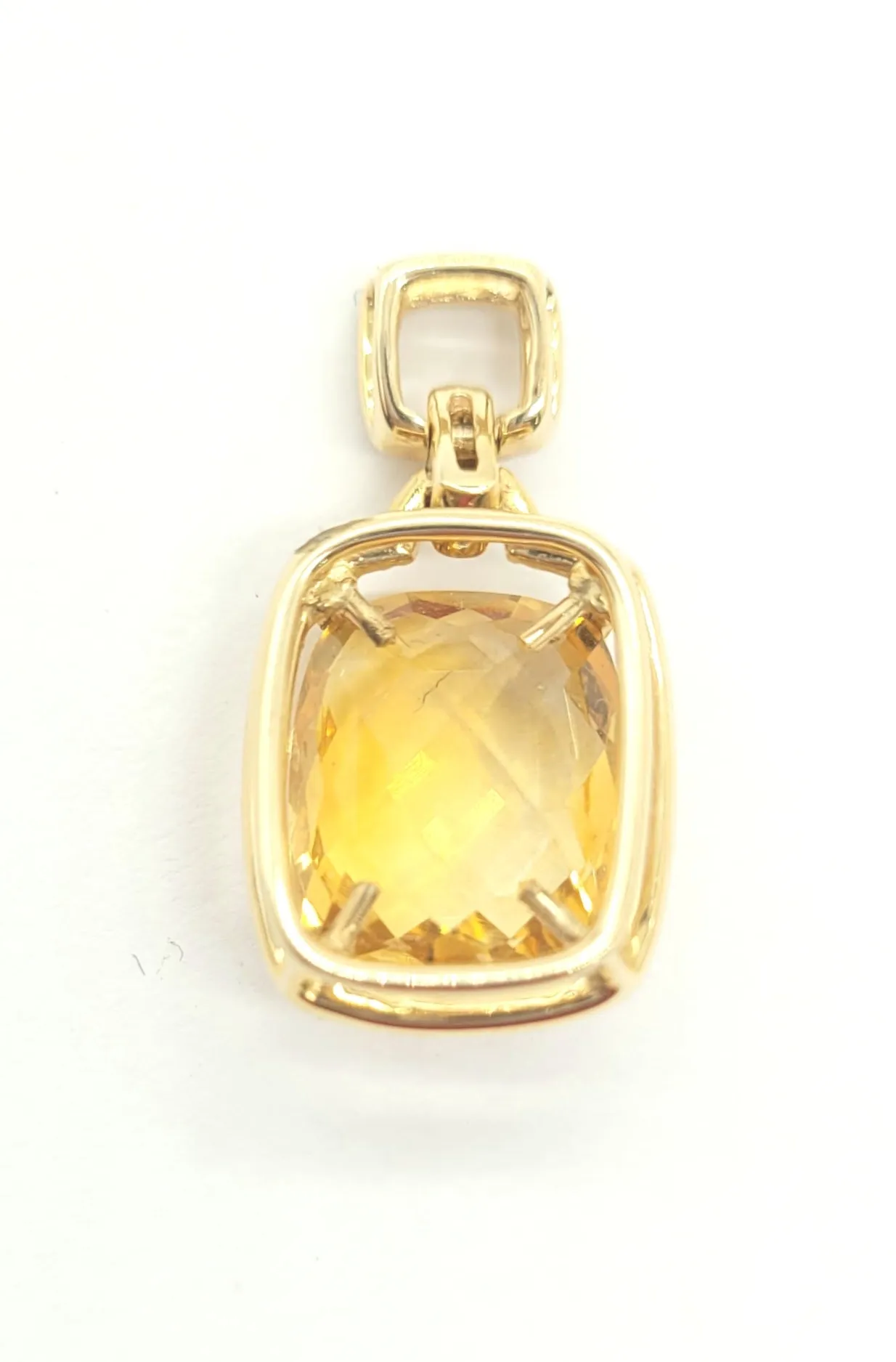 New Citrine and Diamond Pendant