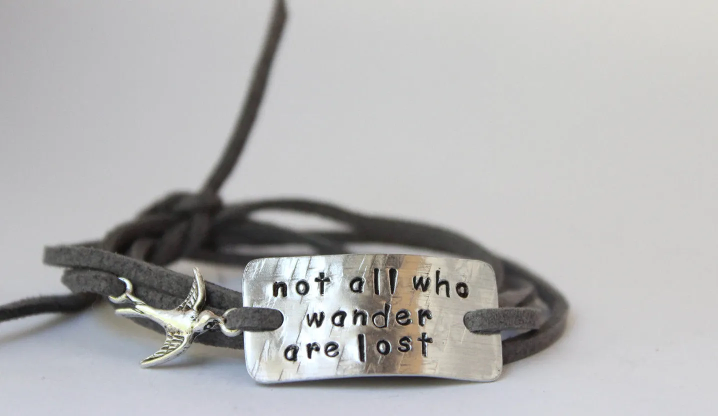 Not All Who Wander Are Lost, Wrap Bracelet