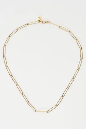 Paperclip Choker - Gold