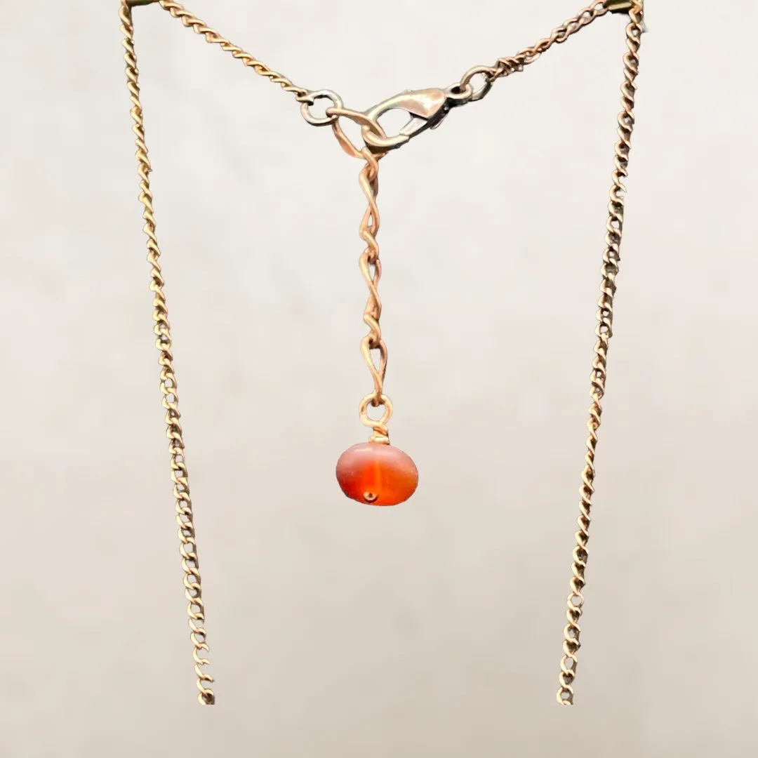 Raw Carnelian gemstone Choker Necklace