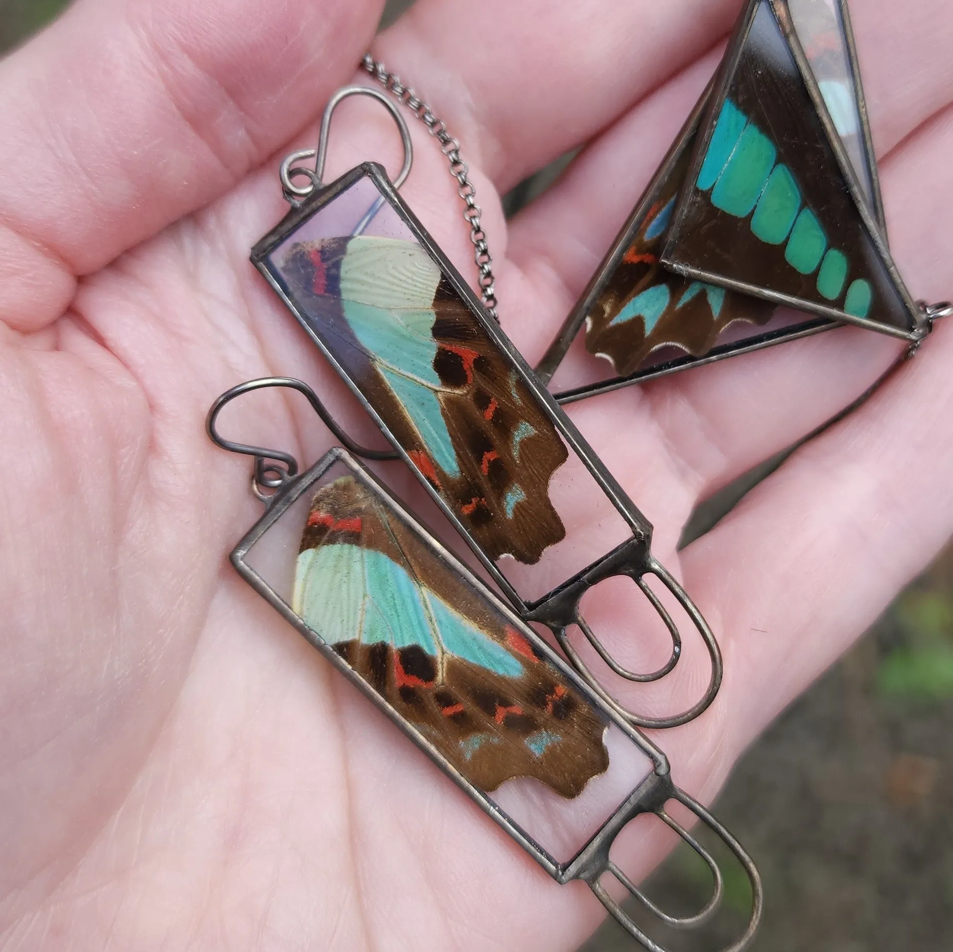 RESERVED Bluebottle Butterfly Earrings - Wholesale Jewelry