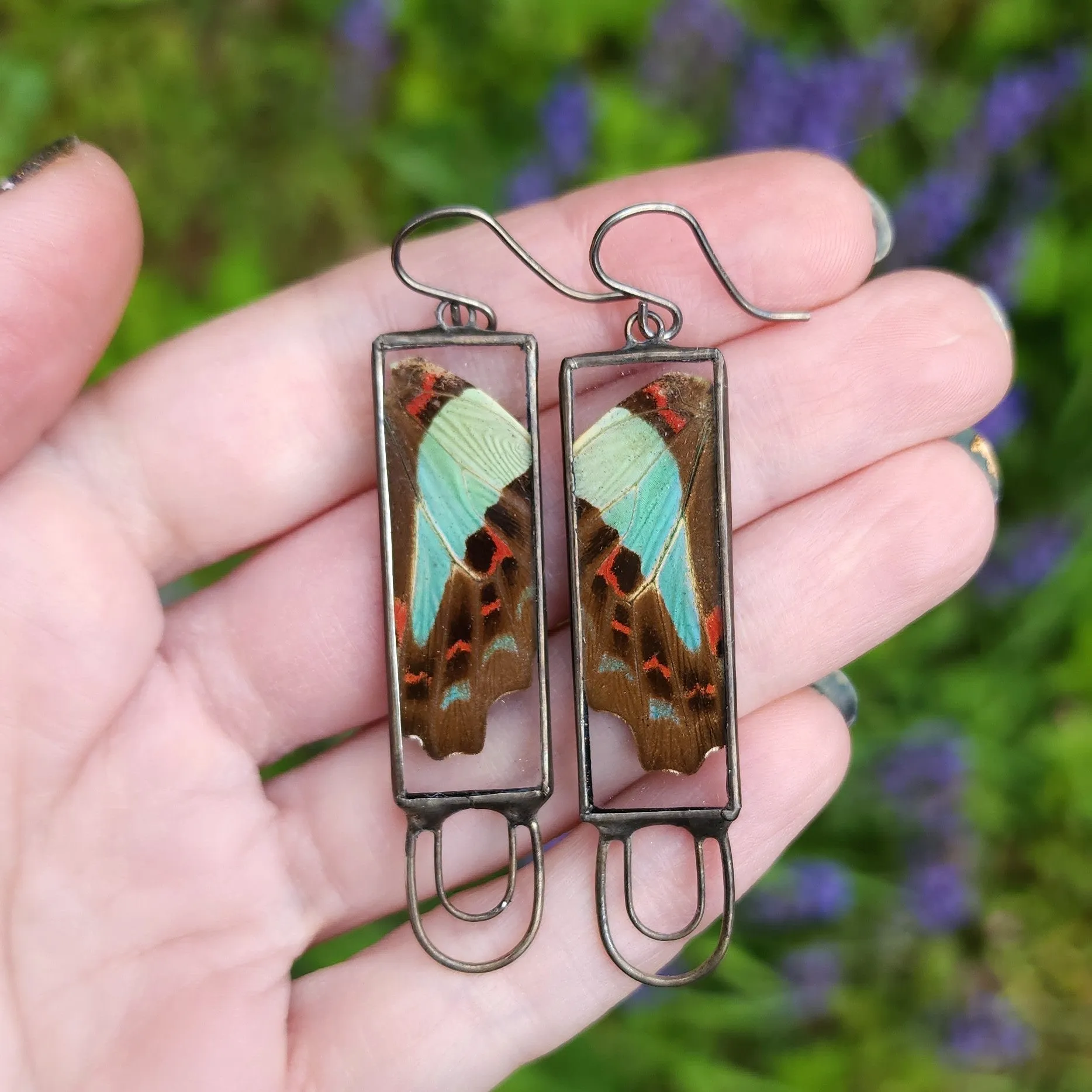 RESERVED Bluebottle Butterfly Earrings - Wholesale Jewelry