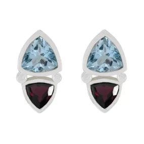 Riyo Bonny 925 Sterling Silver Earring For Wife Multi Earring Bezel Setting Multi Earring Stud Earring