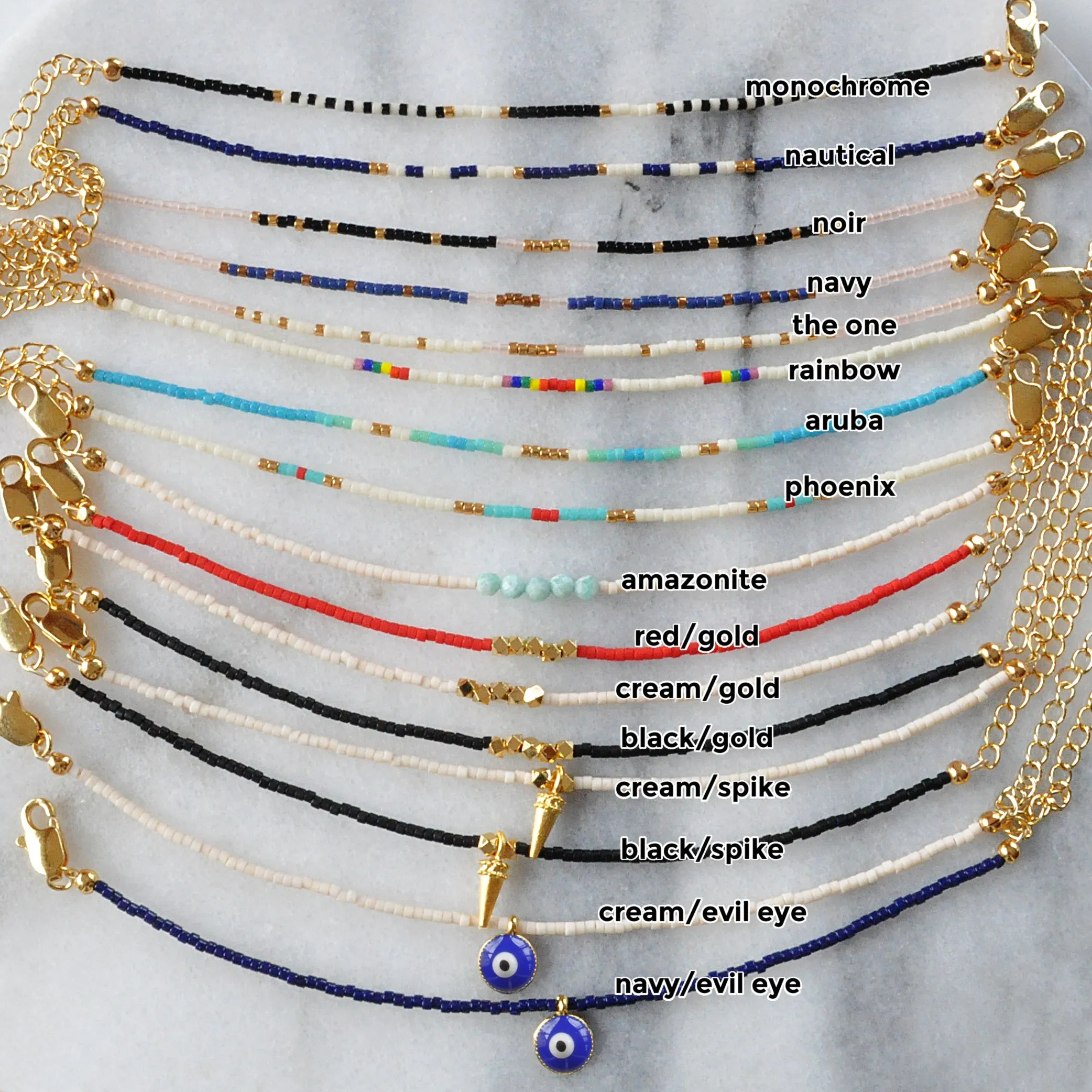 Seed Bead Bracelets and Anklets