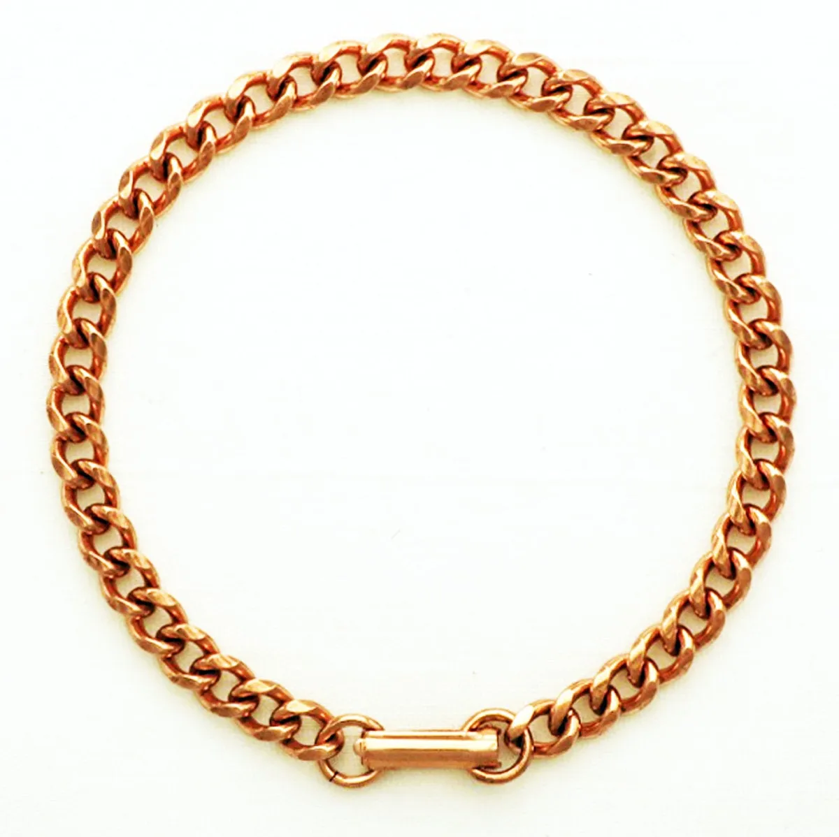 Solid Copper Bracelet Chain Curb Chain Bracelet BC72 Medium 5mm Cuban Curb Copper Bracelet Chain for Men and Women