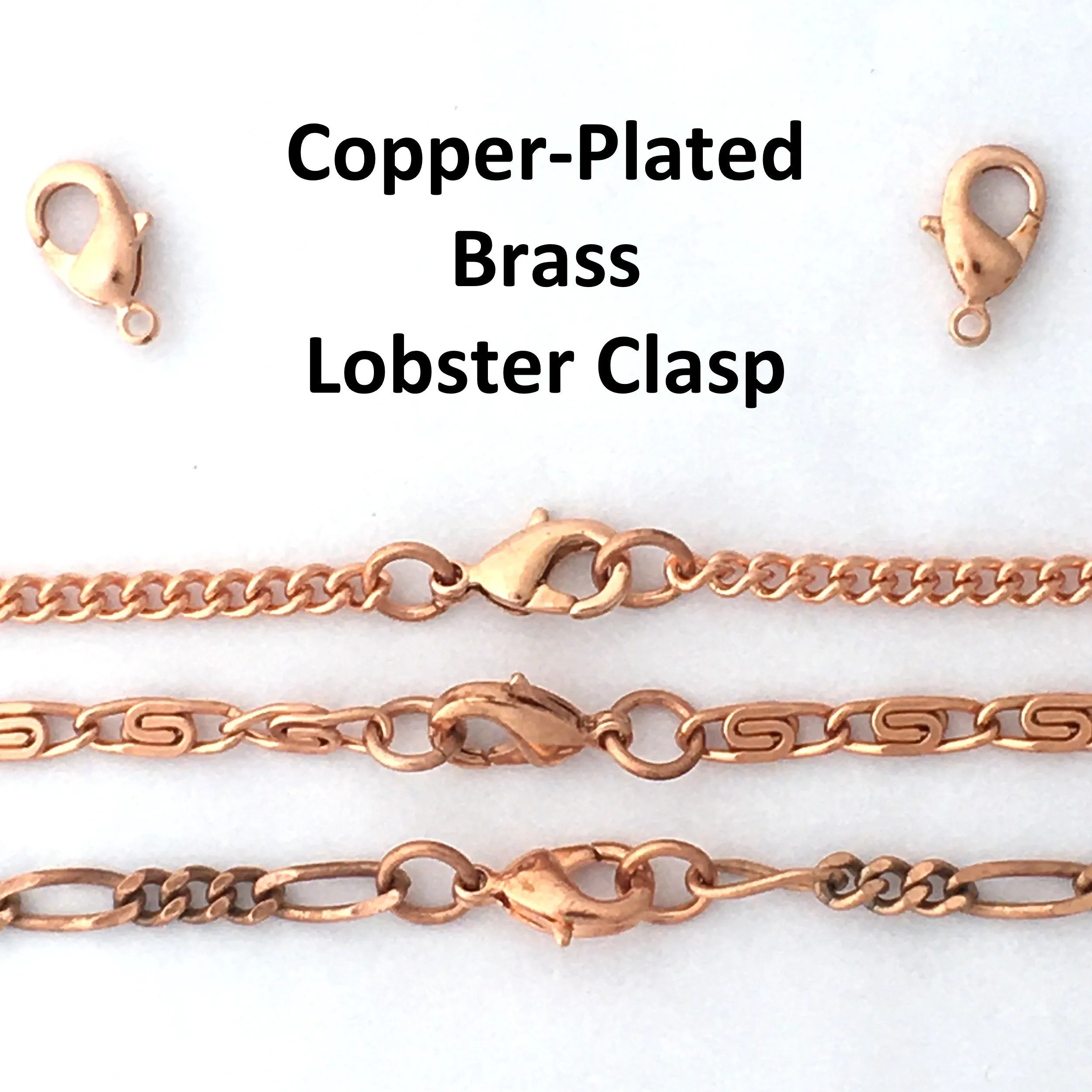 Solid Copper Bracelet Chain Curb Chain Bracelet BC72 Medium 5mm Cuban Curb Copper Bracelet Chain for Men and Women