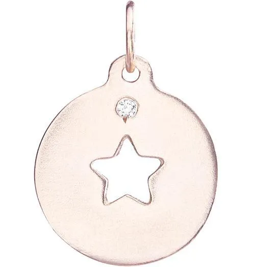 Star Cutout Charm with Diamond