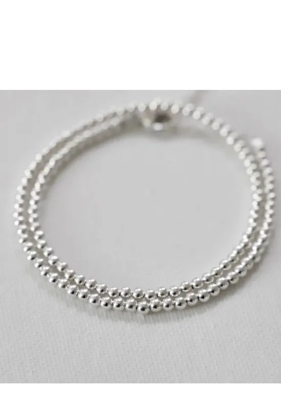 Sterling Silver Beaded Bracelet