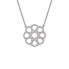 Sterling Silver Pave Marrakesh Style Necklace