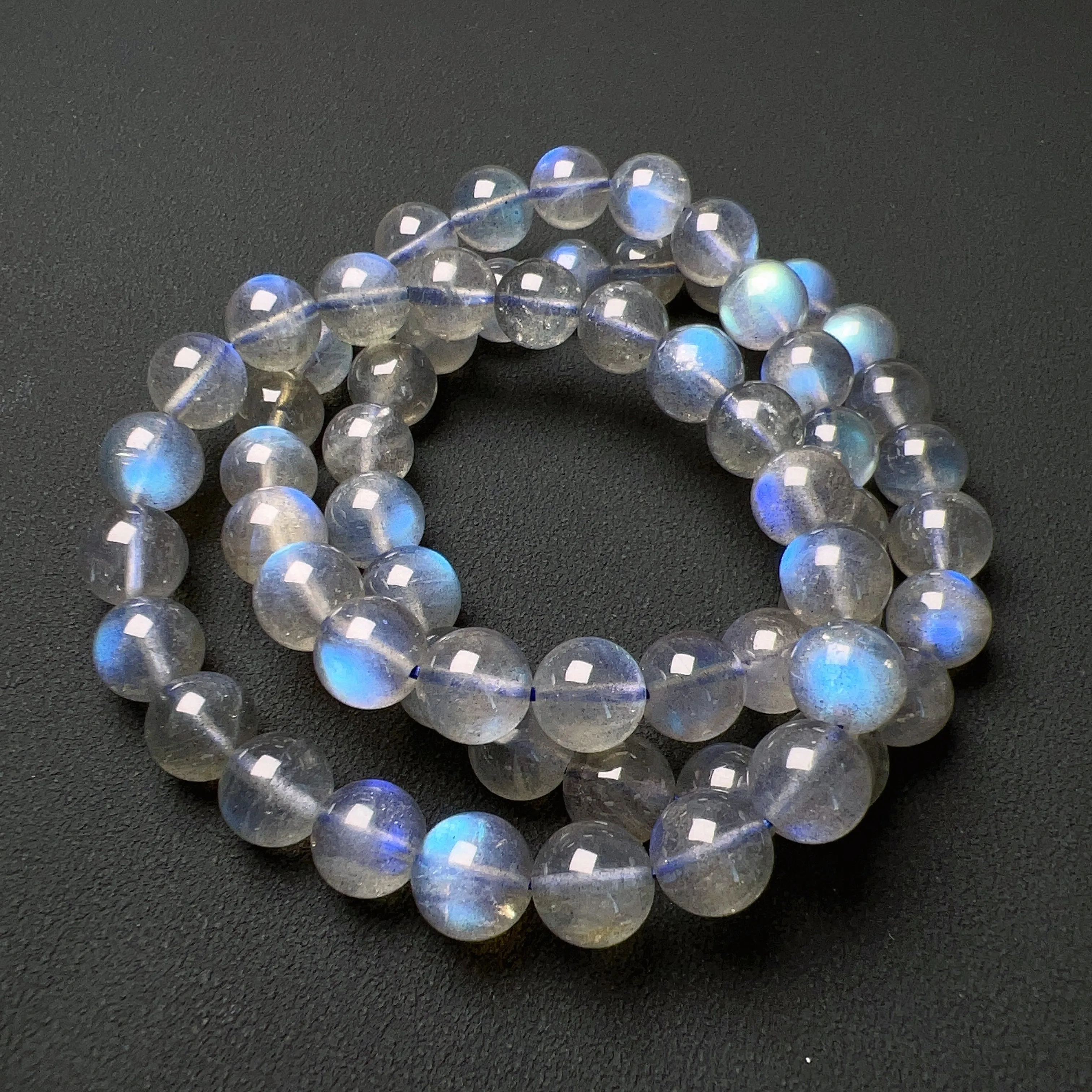 Strong Blue Flash Labradorite Bracelet Natural Healing Crystal Jewelry