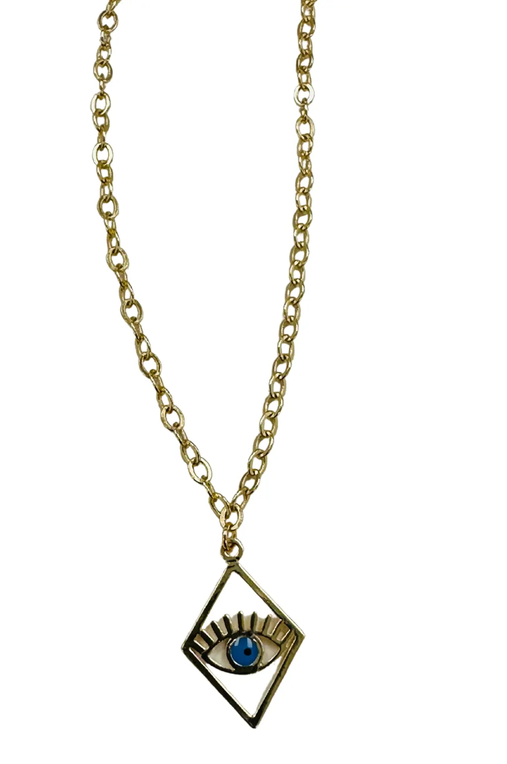 The Gold Chain Evil Eye Necklace by Annie Claire Designs