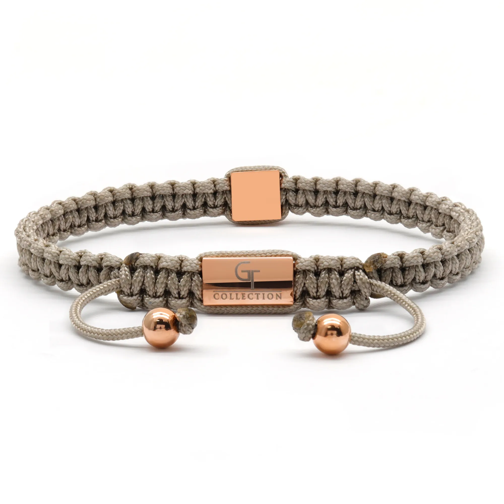 Unisex Rose Gold Pyramid Bracelet with Zircon Diamond