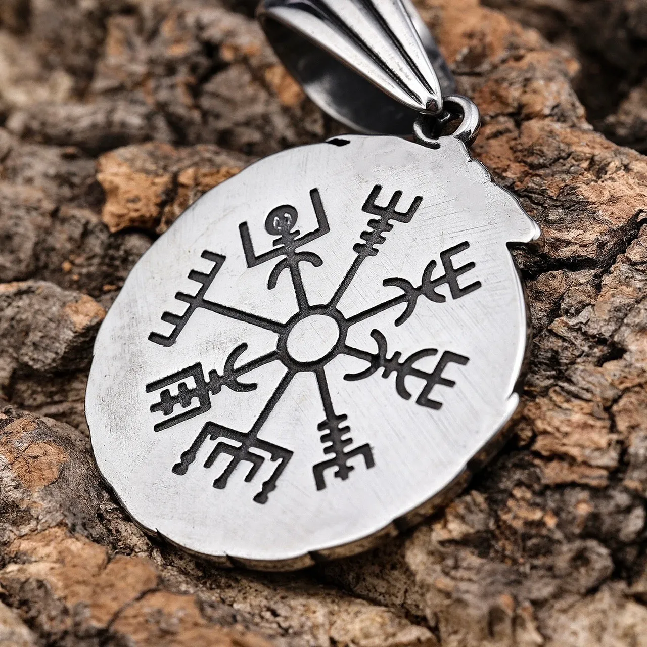 Viking - Valknut Round Pendant - Necklace (797)