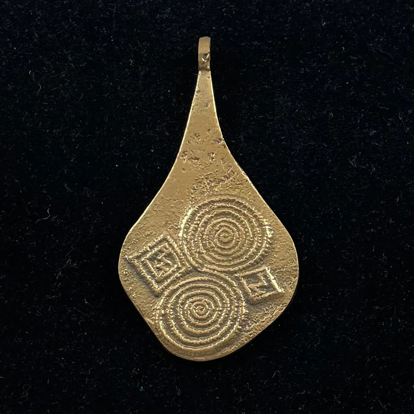 Vintage Vincent Meehan Bronze Spiral Pendant Ireland