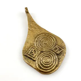 Vintage Vincent Meehan Bronze Spiral Pendant Ireland