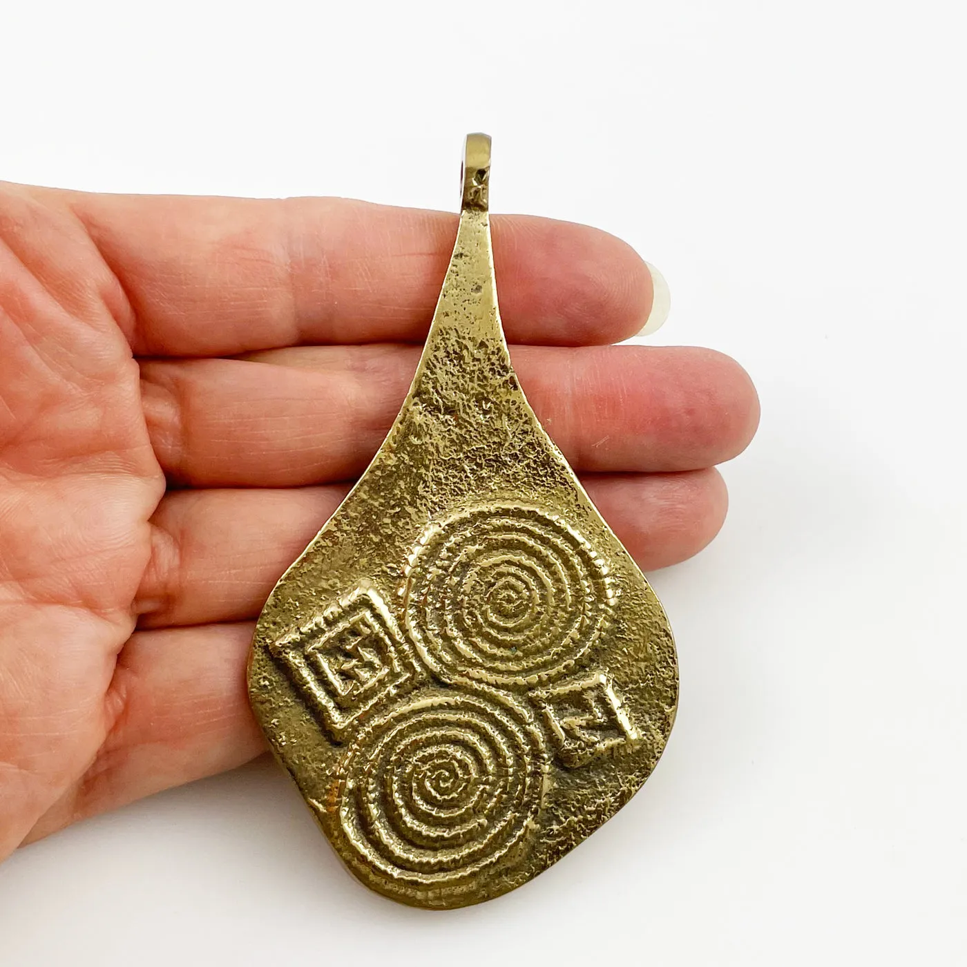 Vintage Vincent Meehan Bronze Spiral Pendant Ireland