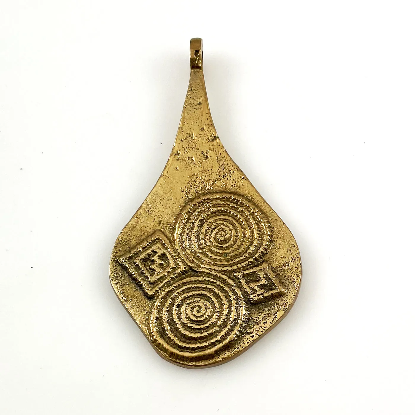 Vintage Vincent Meehan Bronze Spiral Pendant Ireland