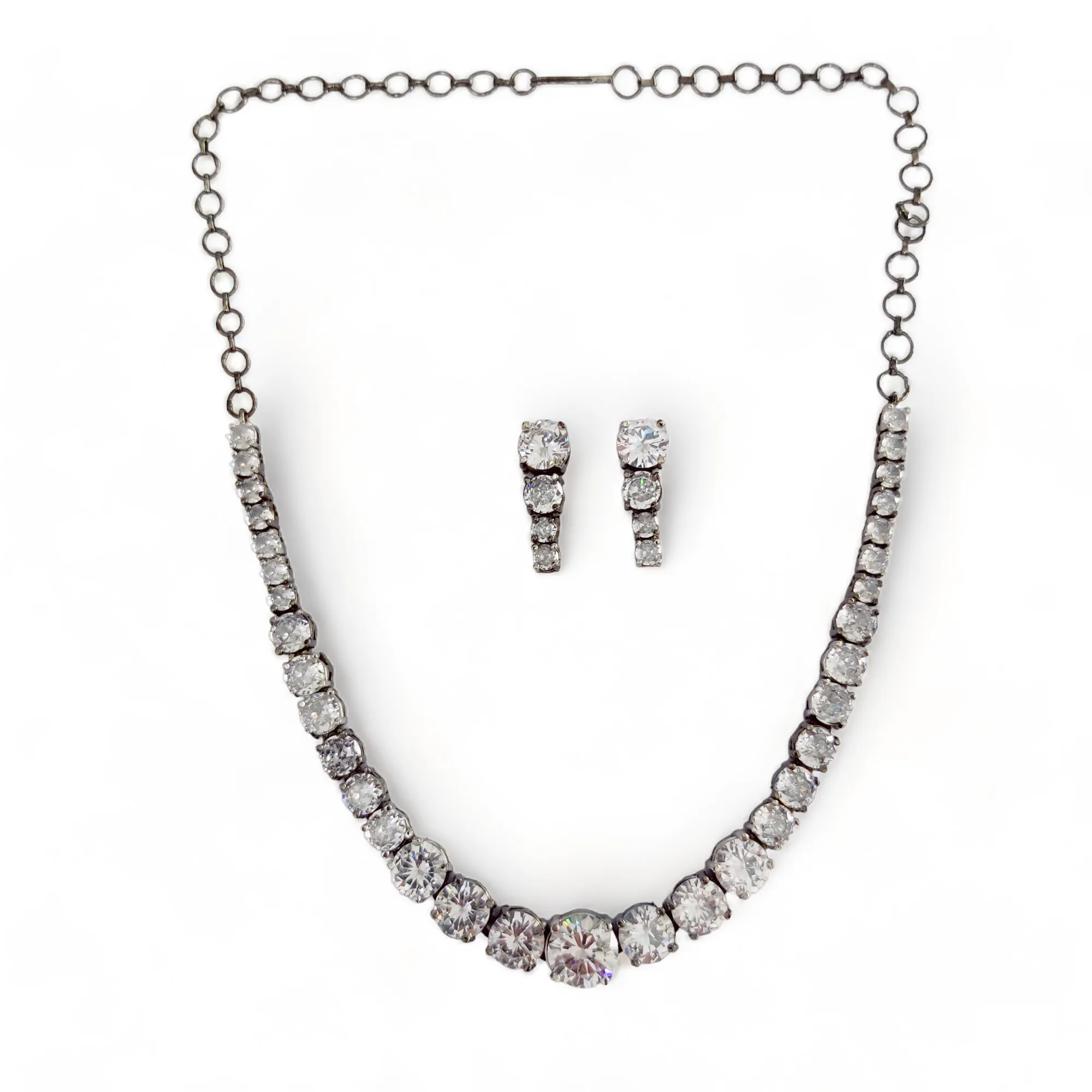 Whitney - Black Cubic Zirconia Bridal Jewelry Set