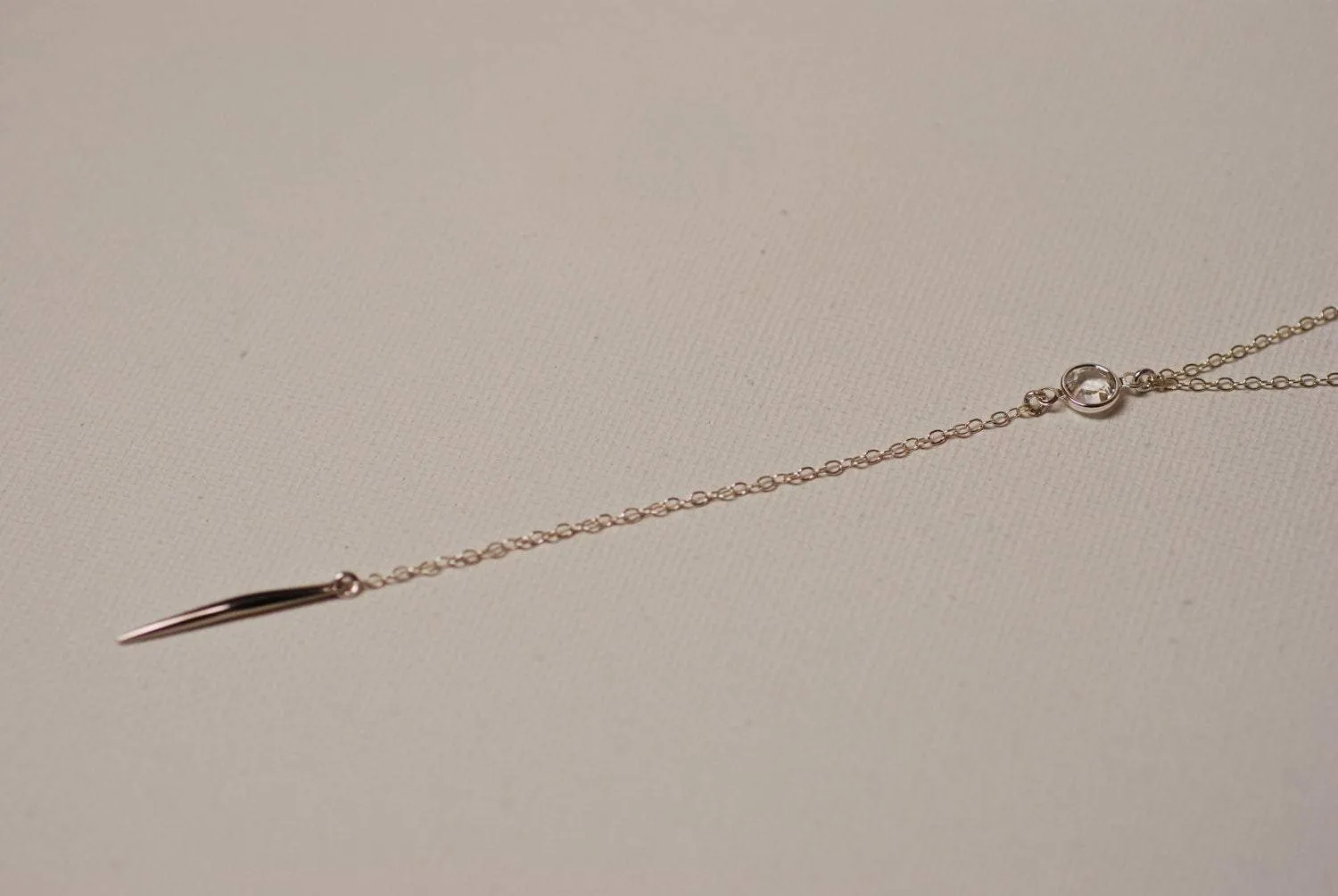 Wholesale Sterling Silver Needle Bar Necklace Lariat,Silver Needle Rosary,Needle Necklace,Silver Dagger Necklace,Spike Necklace,Spear Necklace