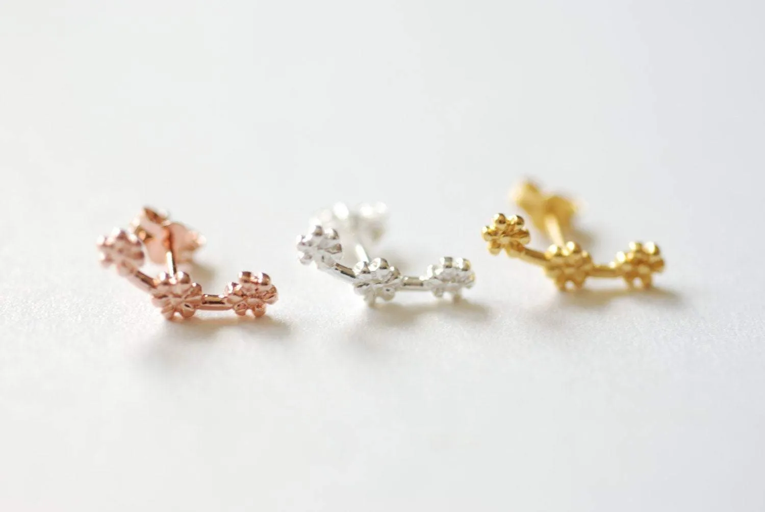 Wholesale Sterling Silver, Rose Gold, Gold,ear crawler,ear pins, ear climber, ear climber earrings, ear crawler earrings, ear jacket earring,ear sweep