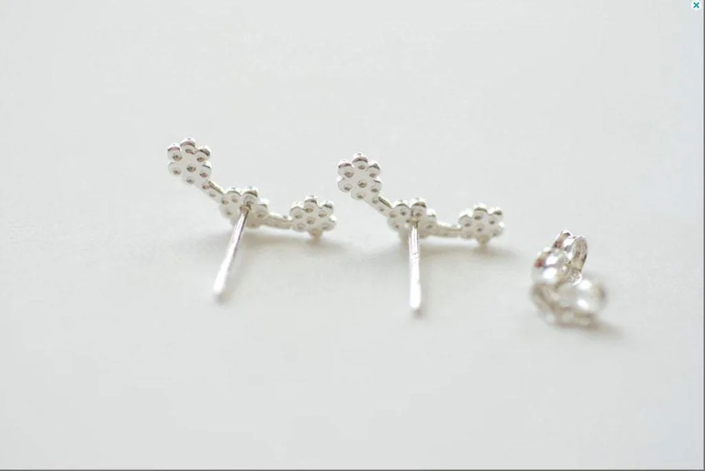 Wholesale Sterling Silver, Rose Gold, Gold,ear crawler,ear pins, ear climber, ear climber earrings, ear crawler earrings, ear jacket earring,ear sweep