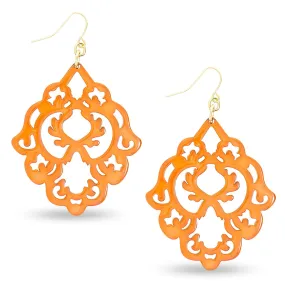 Zenzi Just Scroll With It Earrings Orange