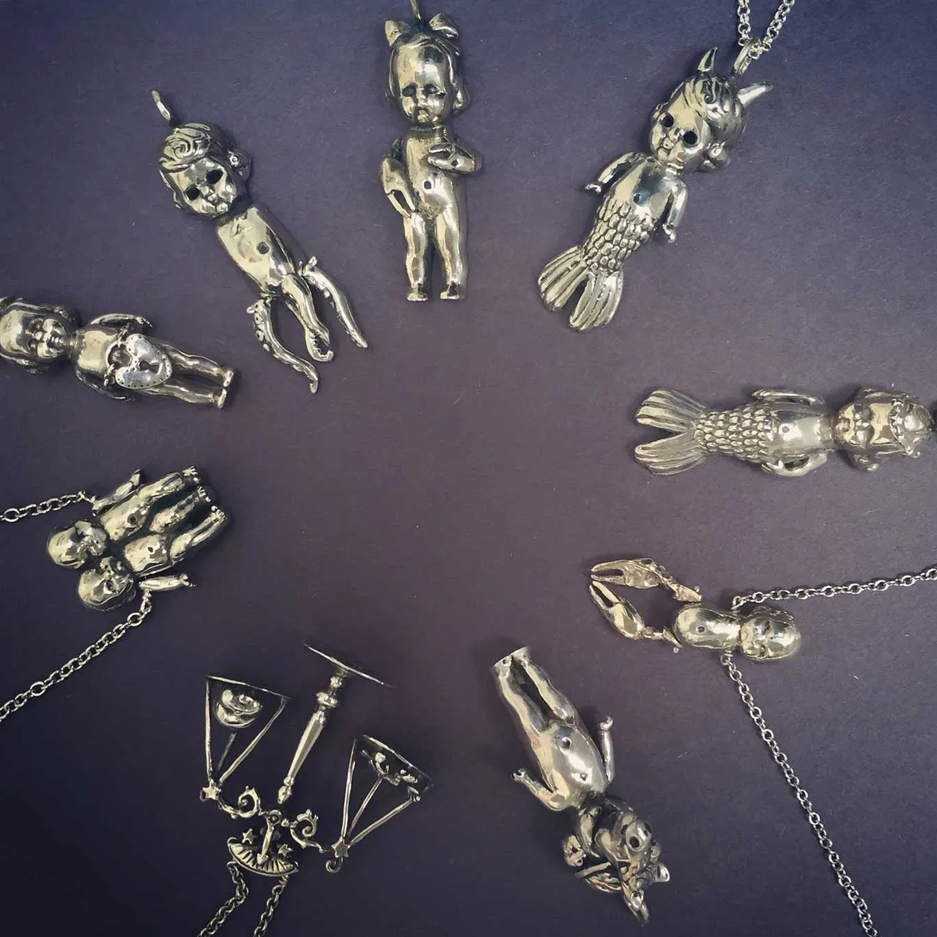 Zodiac Doll Gemini Necklace